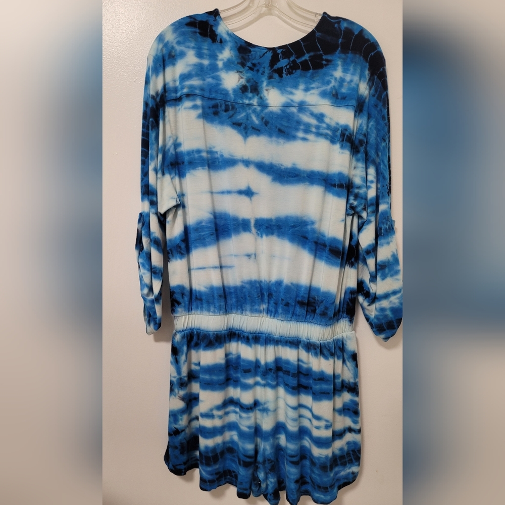 Young Fabulous And Broke Malik Blue Tie Dye Jersey Romper Size Large - Picture 11 of 15
